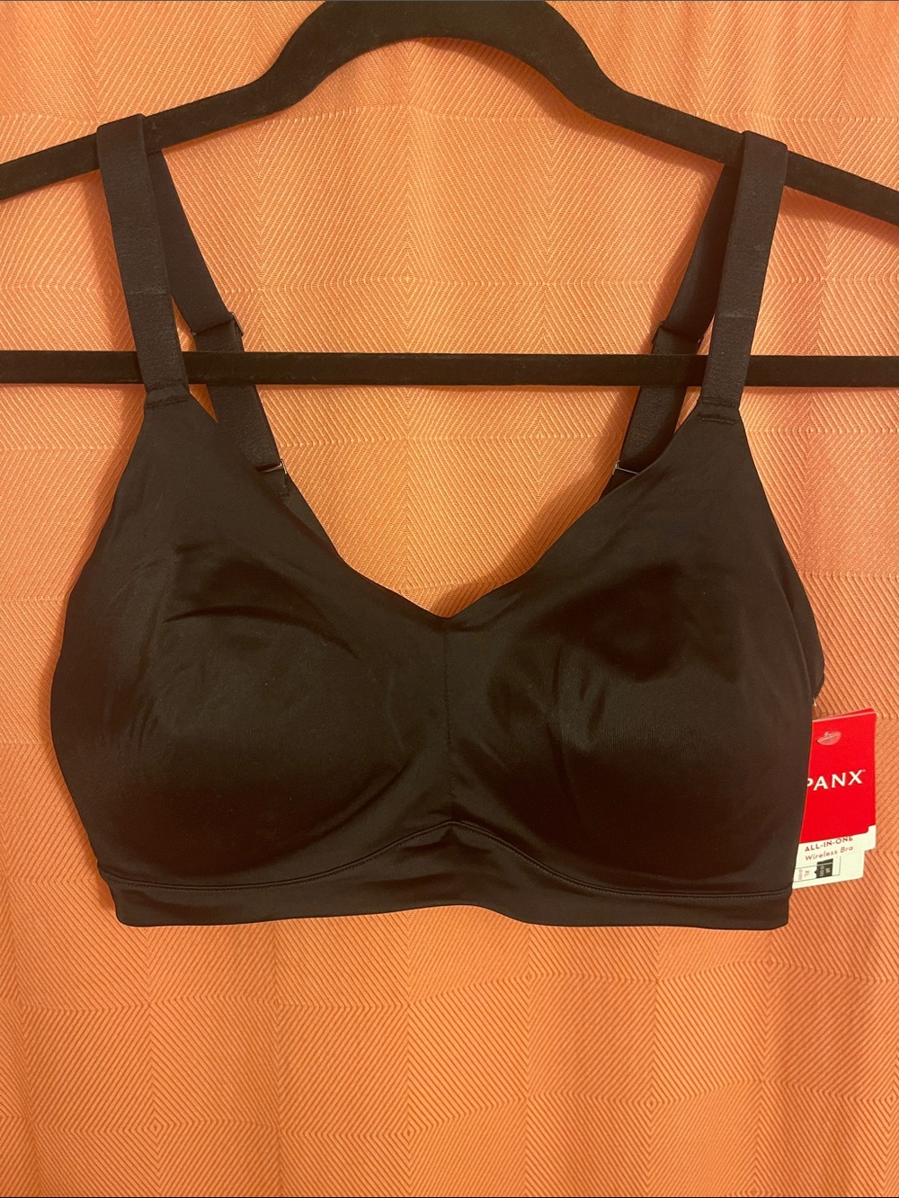 SPANX All-In-One Black Wireless Comfort Bra - Smooth Support